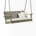 Balancelle de jardin 150 cm en bois vert kaki suspendue 2 places